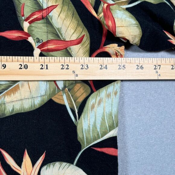 Vintage Tori Richard Shirt Mens Large Black Abstract Hawaiian Floral Surf Beach‎ - Picture 6 of 10